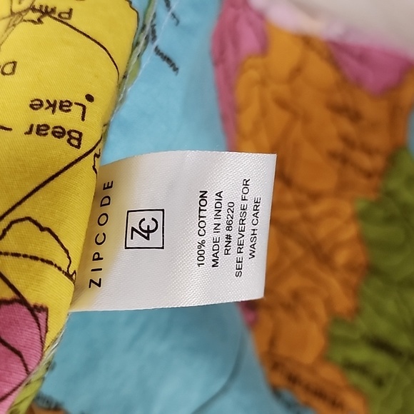 Vintage ZIPCODE 1992 World Map All Over Print Single Stitch Shirt M RARE EUC - Picture 8 of 9